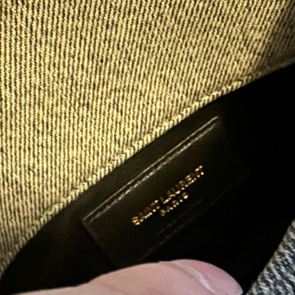 Saint Laurent Loulou Puffer Denim Pouch - Picture 14 of 16